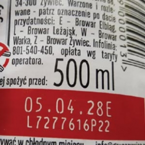 Laser codes on beverage labels